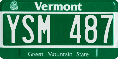 VT license plate YSM487