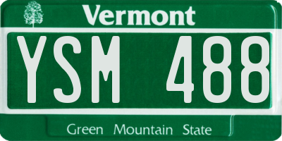 VT license plate YSM488
