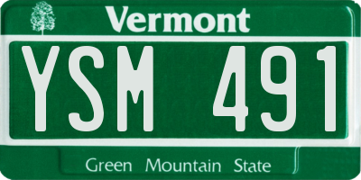 VT license plate YSM491