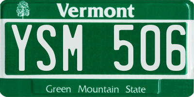 VT license plate YSM506