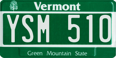VT license plate YSM510