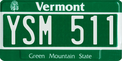 VT license plate YSM511