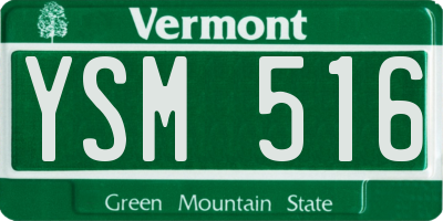 VT license plate YSM516
