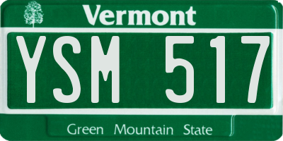 VT license plate YSM517