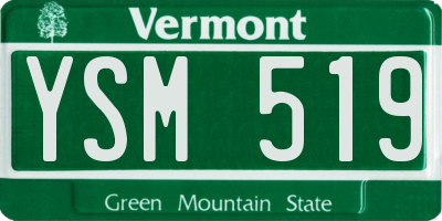 VT license plate YSM519