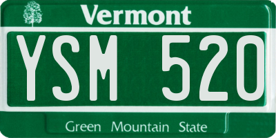 VT license plate YSM520