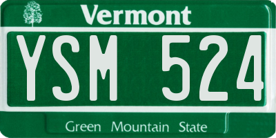 VT license plate YSM524