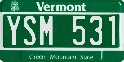 VT license plate YSM531