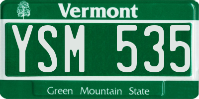VT license plate YSM535