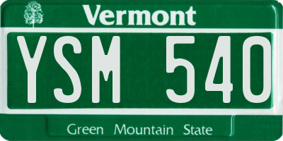 VT license plate YSM540