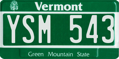 VT license plate YSM543