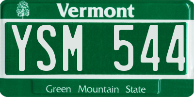 VT license plate YSM544