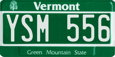VT license plate YSM556