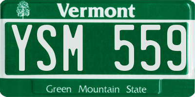 VT license plate YSM559