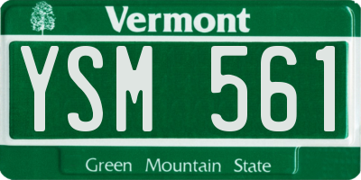 VT license plate YSM561