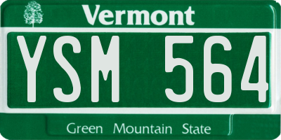 VT license plate YSM564