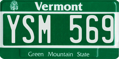 VT license plate YSM569