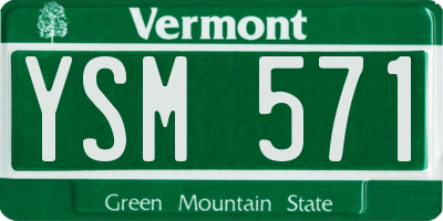 VT license plate YSM571