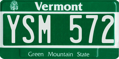 VT license plate YSM572