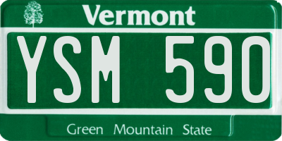VT license plate YSM590