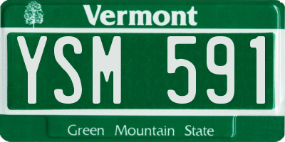 VT license plate YSM591
