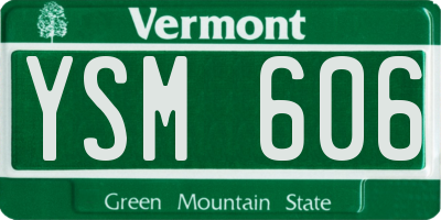VT license plate YSM606