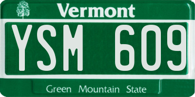 VT license plate YSM609