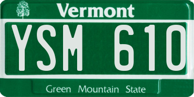 VT license plate YSM610