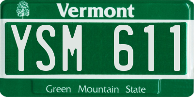 VT license plate YSM611