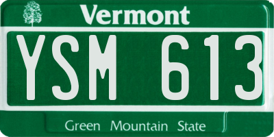 VT license plate YSM613