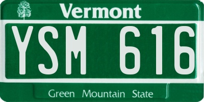 VT license plate YSM616