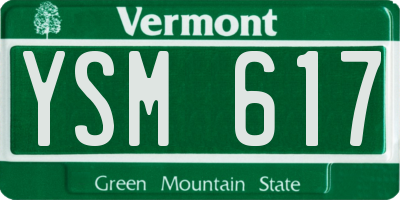 VT license plate YSM617