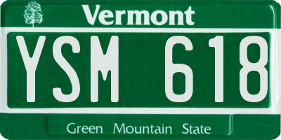 VT license plate YSM618