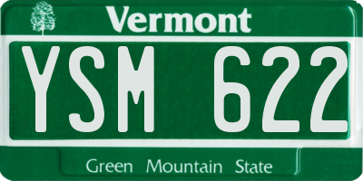 VT license plate YSM622