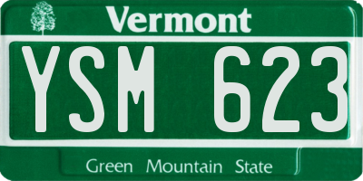 VT license plate YSM623