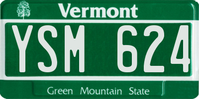 VT license plate YSM624