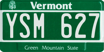 VT license plate YSM627