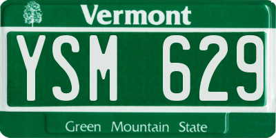 VT license plate YSM629