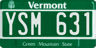 VT license plate YSM631