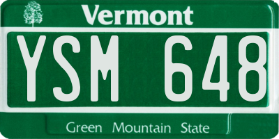 VT license plate YSM648