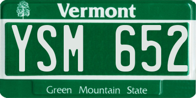 VT license plate YSM652