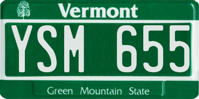 VT license plate YSM655