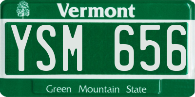 VT license plate YSM656