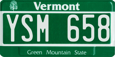 VT license plate YSM658