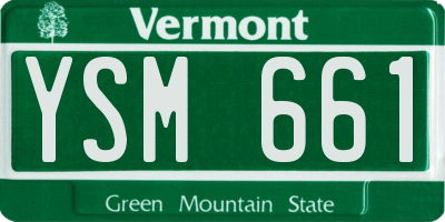 VT license plate YSM661
