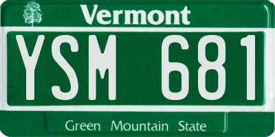 VT license plate YSM681