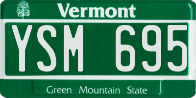VT license plate YSM695