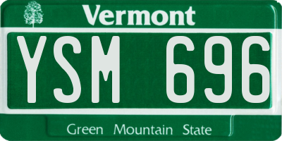 VT license plate YSM696