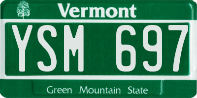 VT license plate YSM697