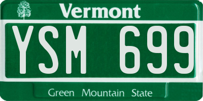 VT license plate YSM699